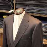 御幸毛織　ダークブラウンのオーダースーツの画像